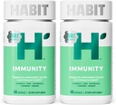 Nábytek imunity 2 Pack (120 Kapsle) - Nový vzhled, Echinacea, Elderberry, Kurkuma, Zinková směs na podporu imunitního zdraví a antioxidačních úrovní, Vegan, Non- GMO