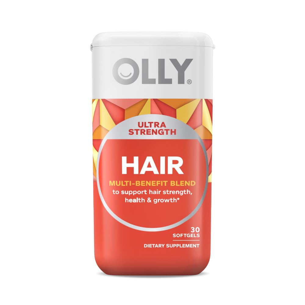 OLLY Vlasy a kůže Vitamin Bundle - Ultra síla Vlasové Softgely s Biotin, Keratin, Vitamíny B12, D a Bezchybný Complexion Gummy s Vitamíny A, E, Zinek pro čistou pleť - 30 a 50 Počet