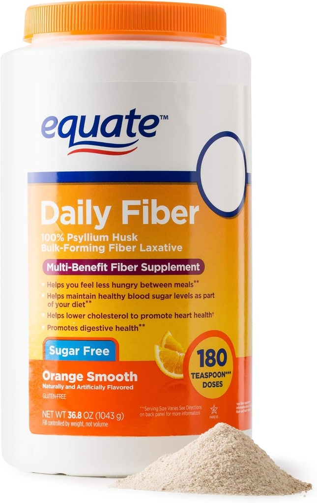 Rovnice - Fiber Therapy, hladká textura, Orange Flavor, Prášek, 36.8 oz, 180 dávek bez cukru