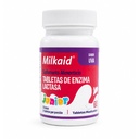Milkaid Junior Lactase Enzyme Žvýkací tablety pro intoleranci laktózy 124; Prevents Gas, Bloating, Průjem u dětí 124; Fast acting Dairy Digestive Supplement pro děti 124; 60 ct (60 tablet, Grape)