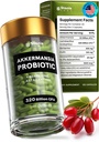 Akkermansia Muciniphila Probiotika 320 miliard CFU 124; GLP-1 Probiotická a prebiotická 124; Akkermansia Probiotika pro zdraví střev 124; Inulin Prebiotic Fiber Kapsle Astaxanthin & Berberberine & Chromium 120 Počet