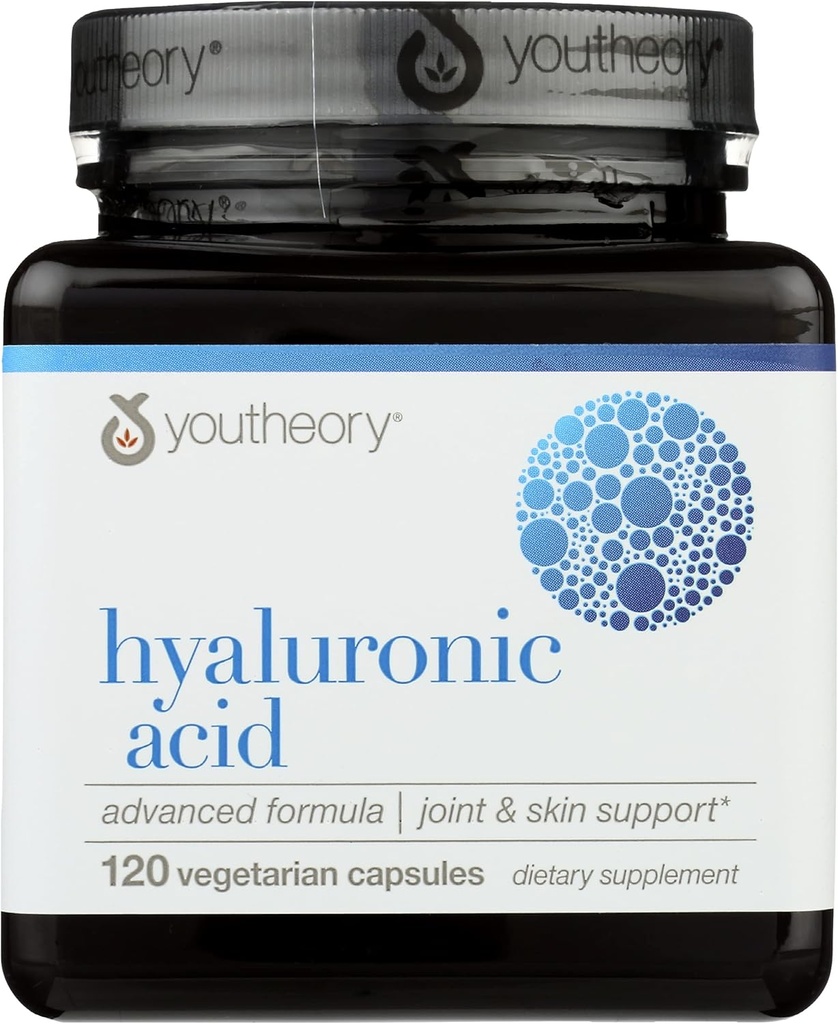 Youtheory Hyaluronic Acid Advanced Formule, Dairy Free, 120 Kapsle (Balení po 1)
