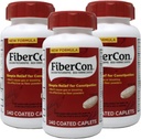 FiberCon Fiber Therapy for Regularity, Caplets, Value Size 140 Caplets (Pack of 3) by Fibercon