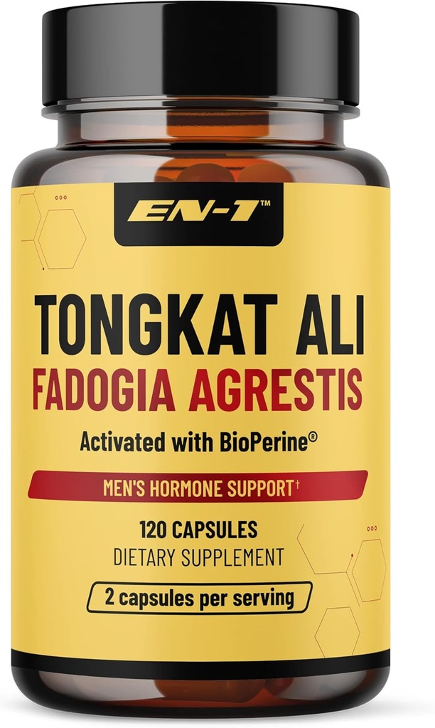 EN-1 Tongkat Ali pro muže (Longjack) Fadogia Agrestis a Tongkat Ali Dodatek 1205mg na Serving with BioPerine, Tongat- ali pro muže - 120 Kapsle Tonkat- Ali Long Jack