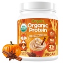 Orgain Organic Vegan Protein Powder, Dýně Spice Sezónní Flavor - 21g rostlinného proteinu, 5g Prebiotic Fiber, No Lactosa Ingredients, No Added Sugar, Non- GMO, For Shakes & Smoothies, 1.02 liber