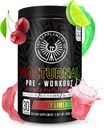 Nokturnal Pre Workout - No Caffeine Night Time Preposition for Men & Women for High Energy and Massive Pumps - Cherry Limeade, 30 Služeb