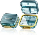 Small Pill Box, Cestovní Pill Pouzdro, Acedada Denní Pill Kontejner pro kapesní kapsy, Moistureproof 7 Compartments Pill Holder, Stylish Portable Medicine Vitamin Organizátor pro doplňky Fish Oils, Blue
