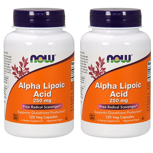 Foods Alpha Kyselina lipoová 250mg, 120 Zeleninové tobolky (2 balení)