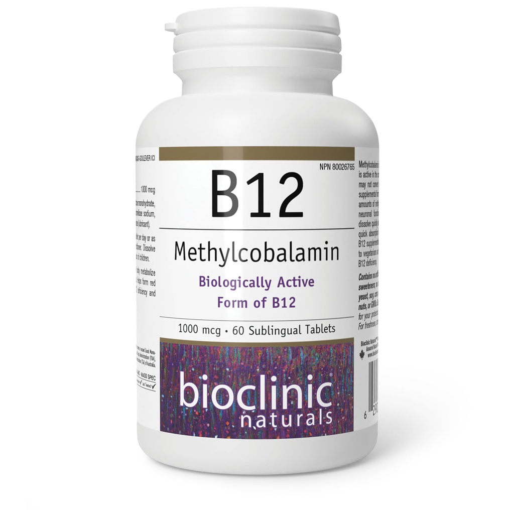 Biologická klinika Naturals - B12 Methylkobalamin 1000 mcg 60 loz
