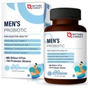 NATURE TARGET Probiotika pro muže s mužským doplňkem péče, Prebiotika & Probiotika pro mužské trávicí a imunitní zdraví, 60 miliard CFU & 14 Strains Recording Stable, gluten & Soy Free (90 tablet)