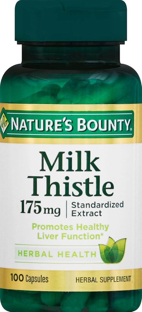Příroda 's Bounty Milk Thistle 175 mg, 100 Počet