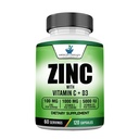 Americké standardní doplňky Zinek 100mg, Vitamin C 1000mg, a Vitamin D3 5000 IU (125mcg) Per Serving - Gluten Free, Non- GMO, 120 Kapsle, 60 Podání