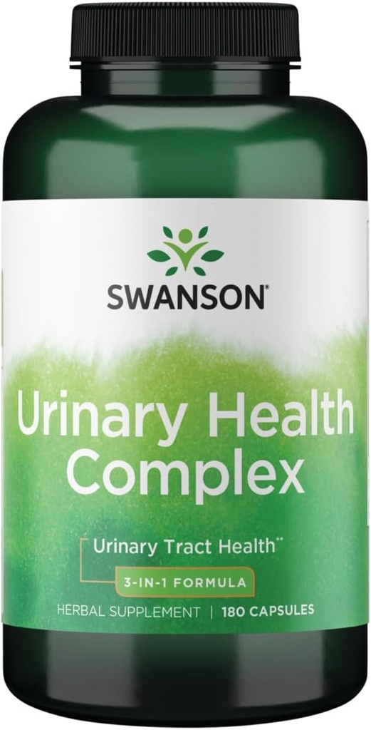 Swanson Urinary Zdraví Komplex Trojité Bylinné ochrany Močová močová měchýř Podpora zdraví 180 Kapsle