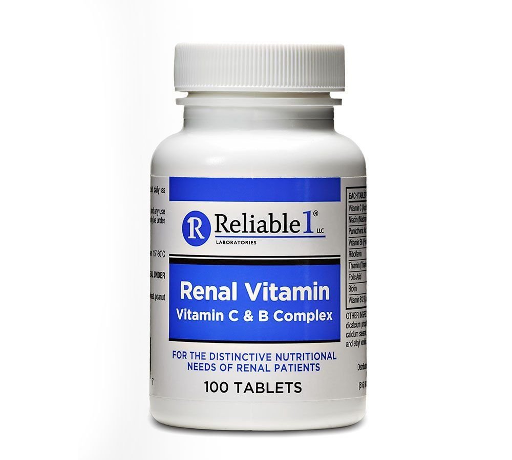 POPLATNÉ 1 LABORATOŘE Komplex renálního vitaminu C & B pro muže a ženy (100 tablet na láhev) (single)