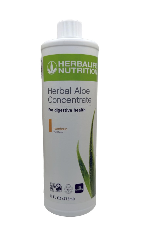Herbalife Aloe koncentrát Pint: Mandarin Flavor 16 FL Oz (473 ml) pro stravitelné zdraví s Premium- Quality Aloe, gluten- Free, 0 Calories, 0 Cukr, přirozeně ochucené