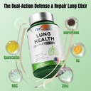 Lung Health, Herbal Quercetin & NAC, Podpora dýchání, Vyčištění plic, Vitamin C, Zinek, GMP, Vyrobeno v USA 60 Kapsle