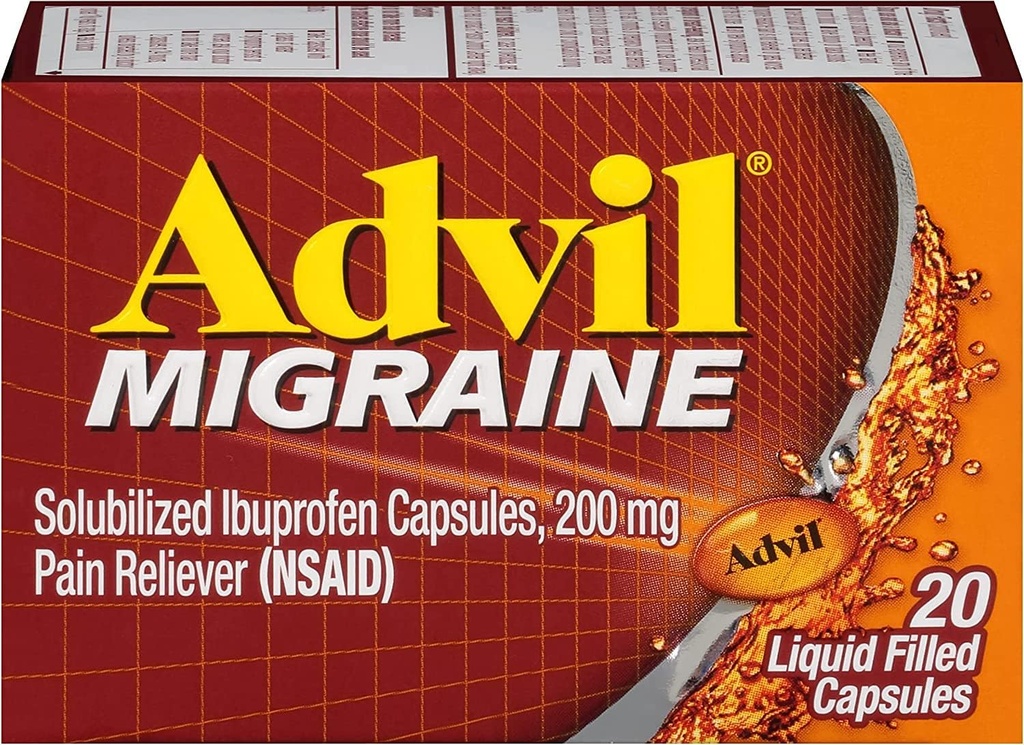 Advil Migréna Tekutá plněná tobolka - 20 ct, balení po 6 ks