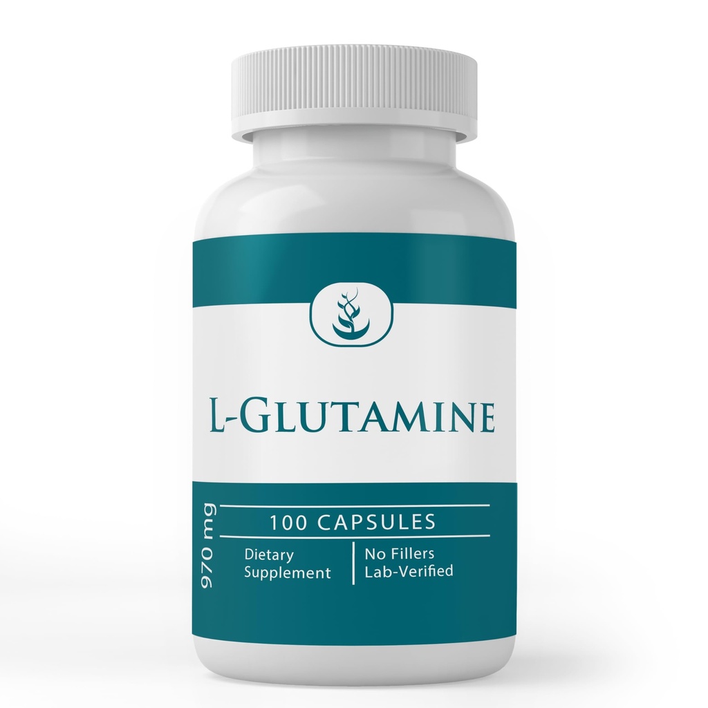 Čisté původní ingredience L- glutamin přirozeně kyselé aminokyseliny, non-GMO & gluten- bez (100 tobolek)