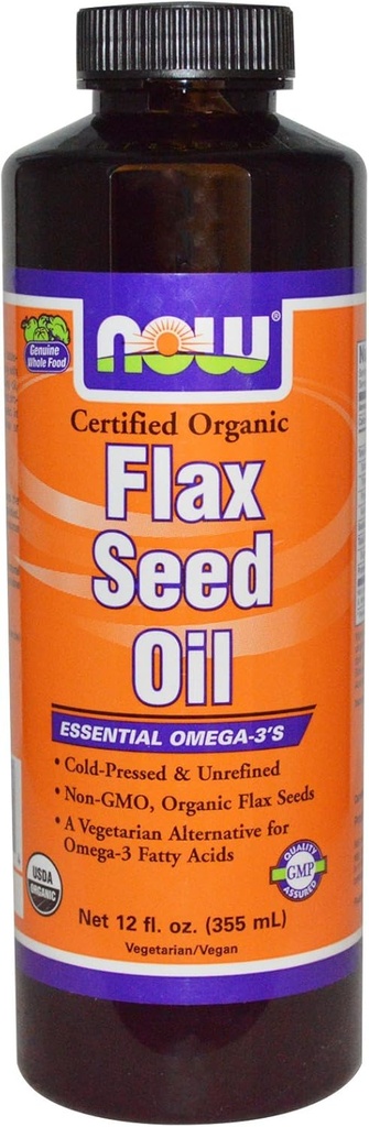 Nyní Flax Seed Oil, 12- Ounces (Balení po 2)