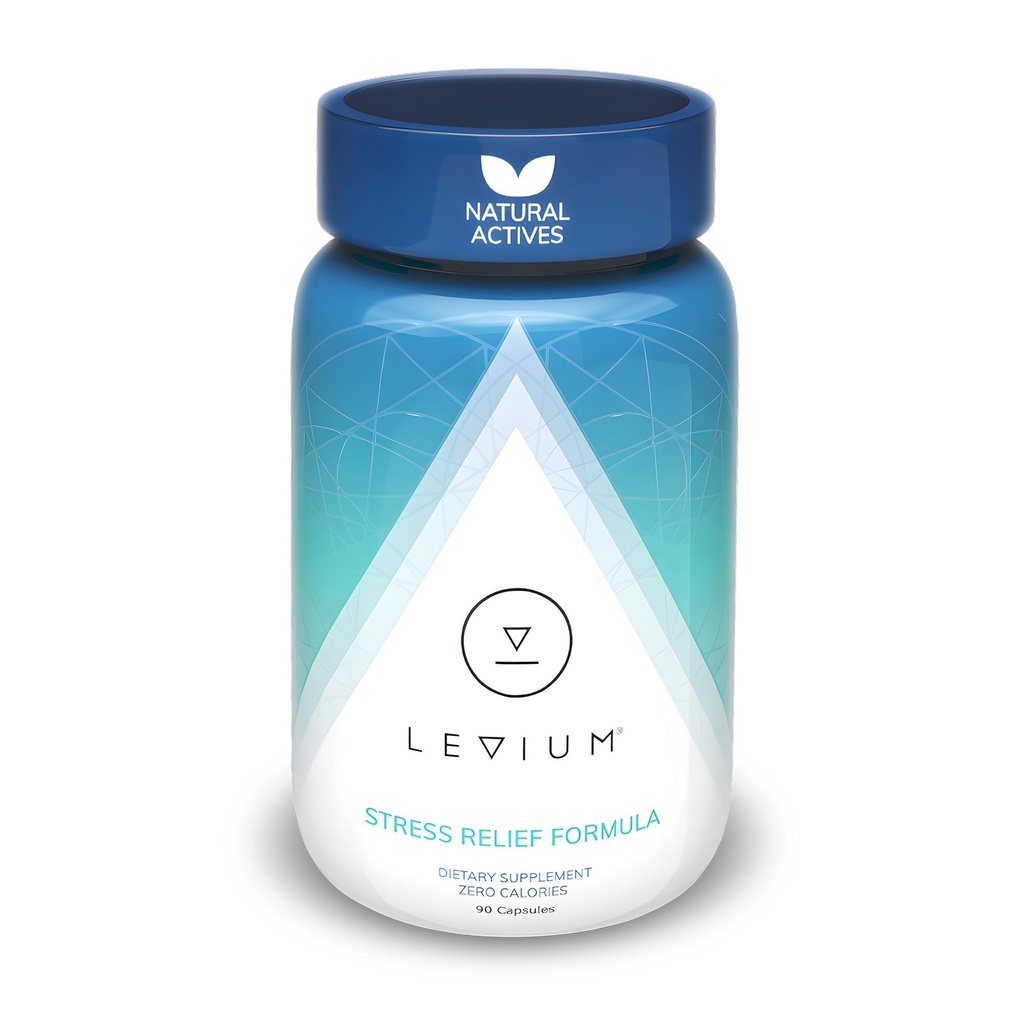 Levium Maximální síla Stress Relief Dodatek 124; Klidný a náladový Supplement s KSM- 66 Ashwagandha, GABA, L-Theanine, hořčík 124; 90 Kapsle, 30 Den Dodávka