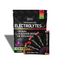 Enhanced Electrolyte Powder Stick Packs (Cherry Limeade | 20 Packets) w/ 0 Sugar +BCAAs +B-Vitamins Electrolyte Supplement w Potassium Zinc & Magnesium for Hydration - Keto Electrolytes