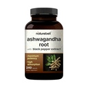 NatureBell Ashwagandha s Black Pepper, 240 Kapsle CARL 124; High Absorption Complex - Extra Strength Root Extract - Adaptogeny doplňky pro relaxaci - Non- GMO