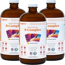 LIQUIDHELTH Mega Energy Methylovaný B-Complex, Doplněk pro tekutý vitamin - Zvýšení energie, Relieve Stress & Únava, Imunitní podpora, Srdce & Gut Zdraví - Vyrobeno v USA, Vegan, Sugar- zdarma (3 Pack)