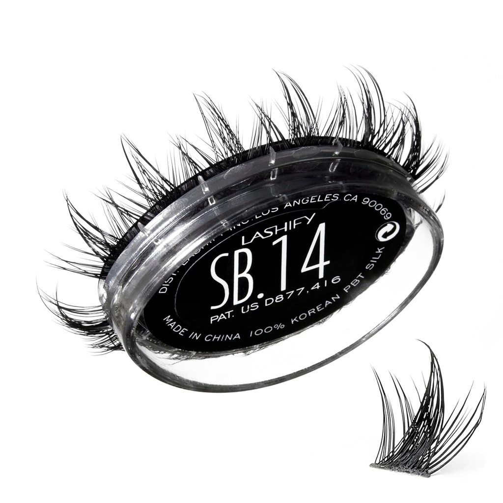 Lashify Star Burst 14mm Gossamer DIY Eylash Extensions Refill, Ultimate Multi- Length Multi Layered Lash, Black, Easy False řasy