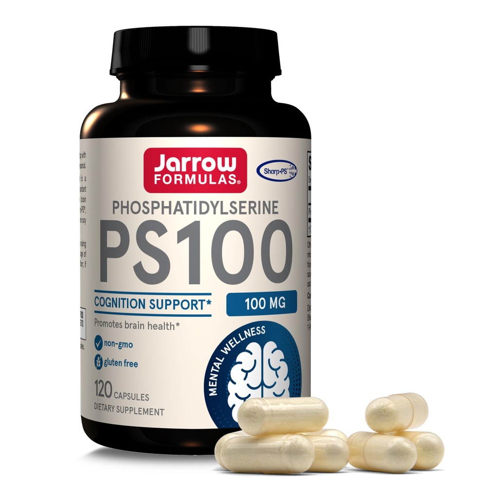 Jarrow Dispersas ® PS100 Fosfatidylserine, 100 mg, Dietní dodatek pro podporu zdraví a poznávání mozku, 120 Kapsle, až 120 denní zásobování