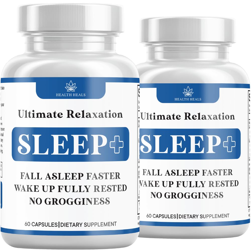 Relaxační spánková pomoc, Natural Non- Habit Forming, Spánkový dodatek vyvinutý na podporu delší a lepší spánek, Heřmánek, hořčík, Melatonin, Ashwagandha, GABA, Drog- Free (120 Počet)
