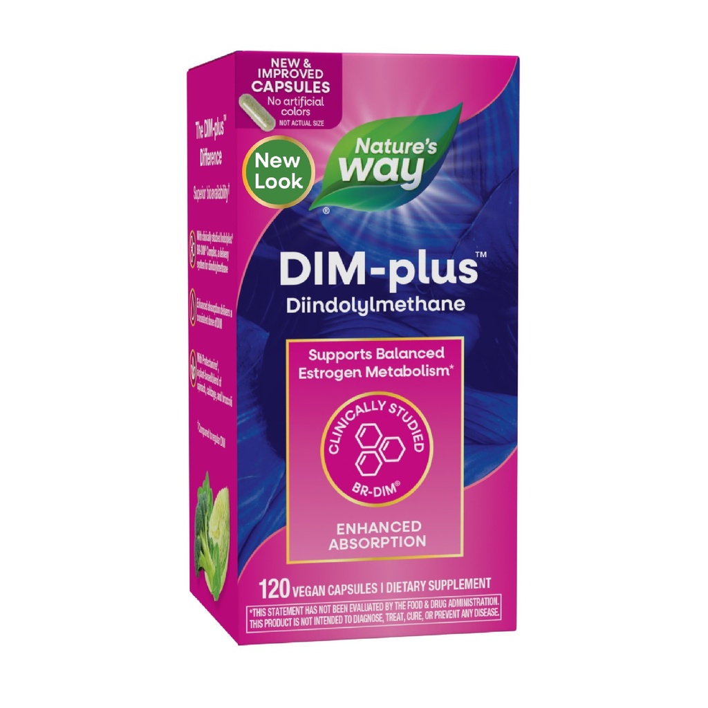Příroda je Way DIM-Plus, DIM dodatek, podporuje vyvážený Estrogen metabolismus *, podporuje Estrogen Hormon Balance *, Diindolylmethan, 120 Vegan Kapsle