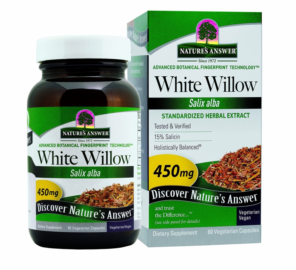 Odpověď přírody White Willow 124; Podporuje celkové zdraví & Well- Bytí 124; Vegan, gluten- Free, Non- GMO & Kosher Certified PHAR124; 60ct