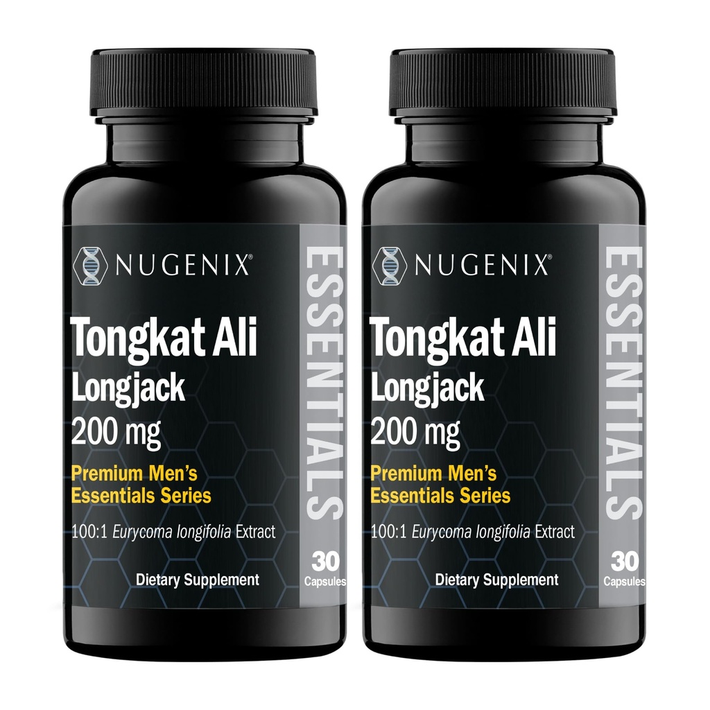 Nugenix Essentials Tongkat Ali pro muže, Podpora pro zdraví mužů, Longjack Eurycoma Longifolia Extract, 60 Počet