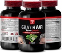 VIP VITAMINS Vlasové doplňky - šedé vlasy Reverse Complex, Biotin, kyselina listová, kopřivka - Saw Palmetto Extract, 1 láhev (60 kapslí)