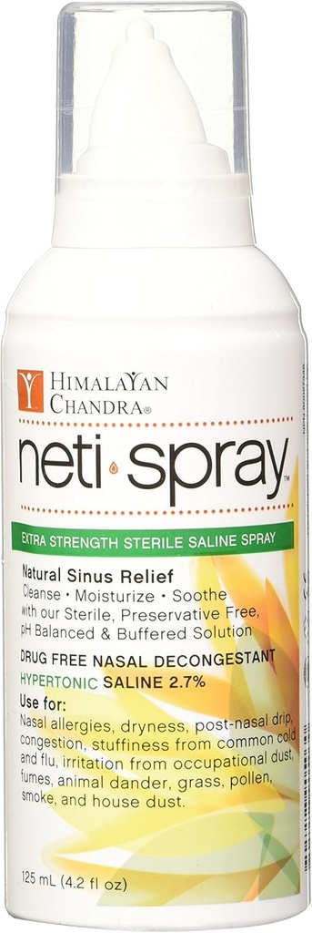 Himalájské Chandra Hypertonic Adult Neti Spray, 4.2 Ounce