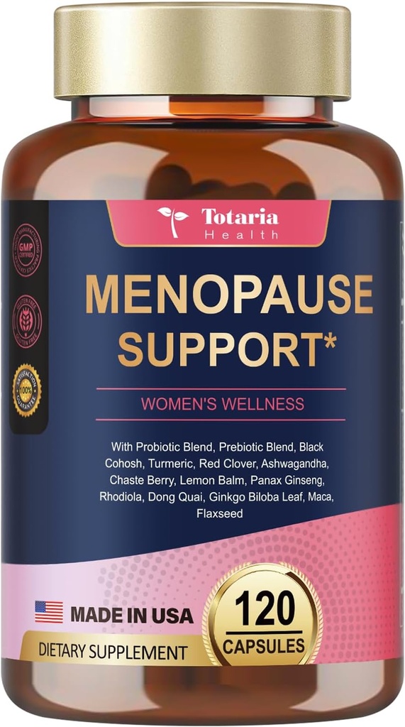 Menopauza Doplňky pro ženy, Multibenefit & Complete Black Cohosh Komplexní vzorec, Easy- to- Polykat, Přírodní, Lepek-free, Ženy bilance