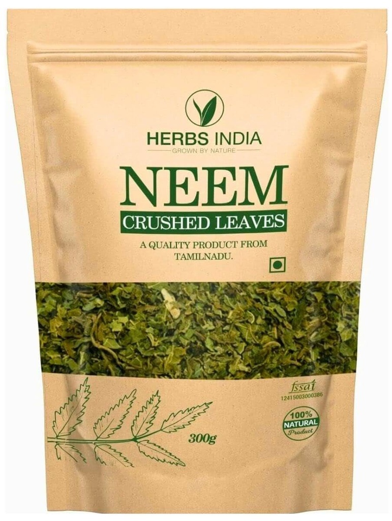 Neem Listy drcené (ne prášek), dobré k výrobě čerstvého Neem Listový čaj 300 Grams (10.6 Oz), Bylinné doplňky - HerbsIndia