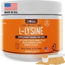 iHeartCats L- Lysin pro kočky - Imunitní a respirační dodatek pro kočky - Kočka Nosní úleva - L- Lysin Powder s Cat Nip - Kuře & losos Flavor