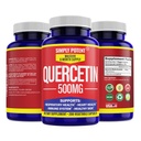 Jednoduše Potent Quercetin doplňky, Quercetin 500mg 200 Kapsle, 2 X Quercetin 250mg Phytosome Bioflavonoid Antioxidant Vegan gluten zdarma pilulky na podporu zdravé buněčné srdce a imunitní funkce