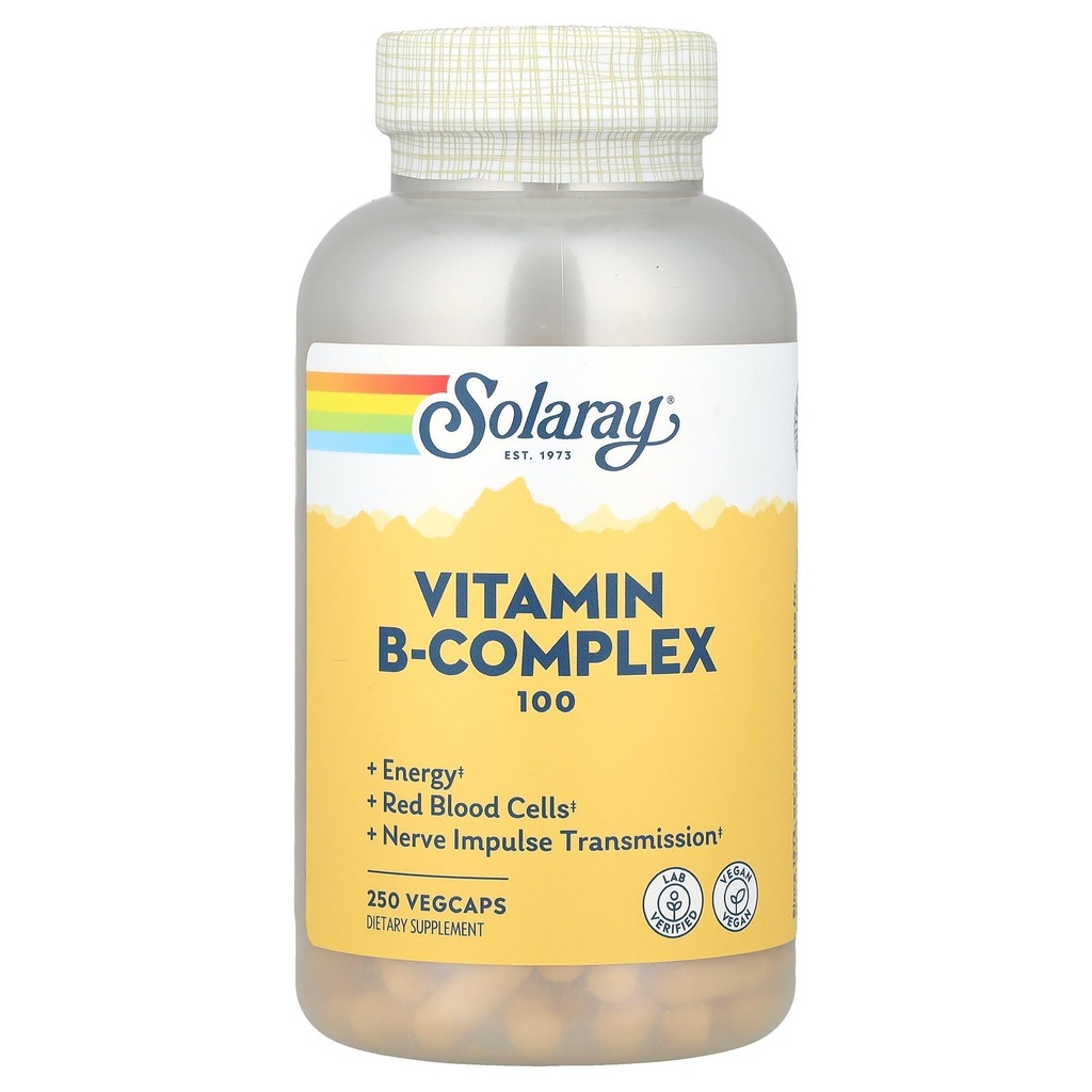 Solaray B Komplexní dodatek, 100mg, 250 Počet