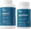 Dr. Tobias Omega 3 Rybí olej a menopauza Relief pro ženy, endokrinní podpora s esenciální Omega 3, horké záblesky a noční poty doplňky, non-GMO