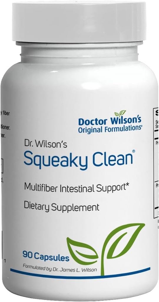Dr. Wilson je Squeaky čisté gut a trávicí zdraví s Fiber, probiotika, enzymy a více 90 Kapsle