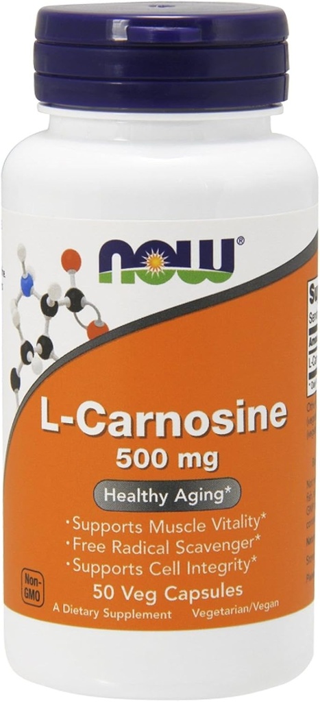 L- Carnosinus 500mg - Vegetariánské - Now Foods - 50 - VegCap