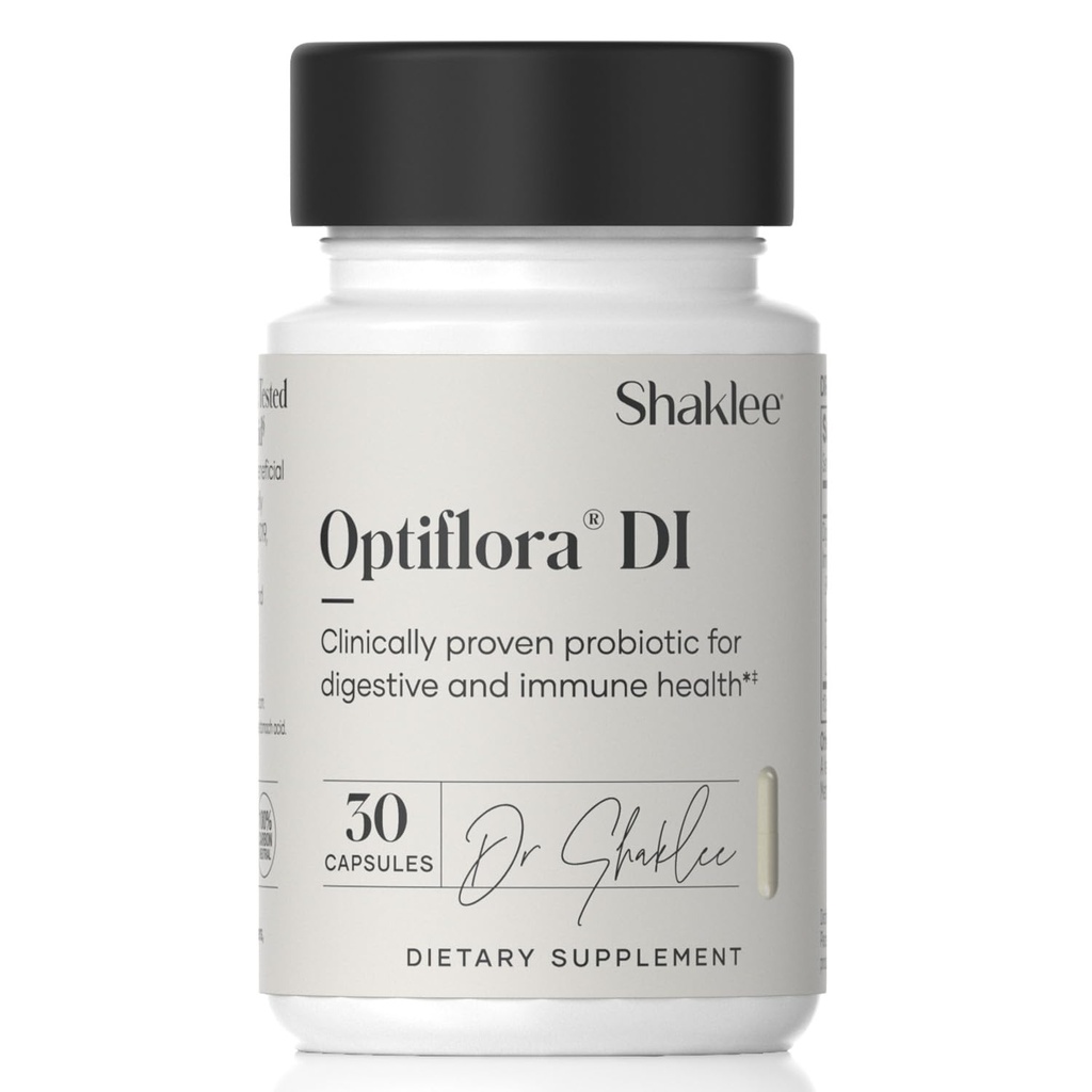 Shaklee - Optiflora ® DI Probiotic -10 miliard CFU - 4 bakteriální proužky - Bifidobacterium lactis HN019 ™ - Podporuje Intestinal Flora Balance & Regularity - Gluten, Soy & Dairy Free - 30 Kapsle