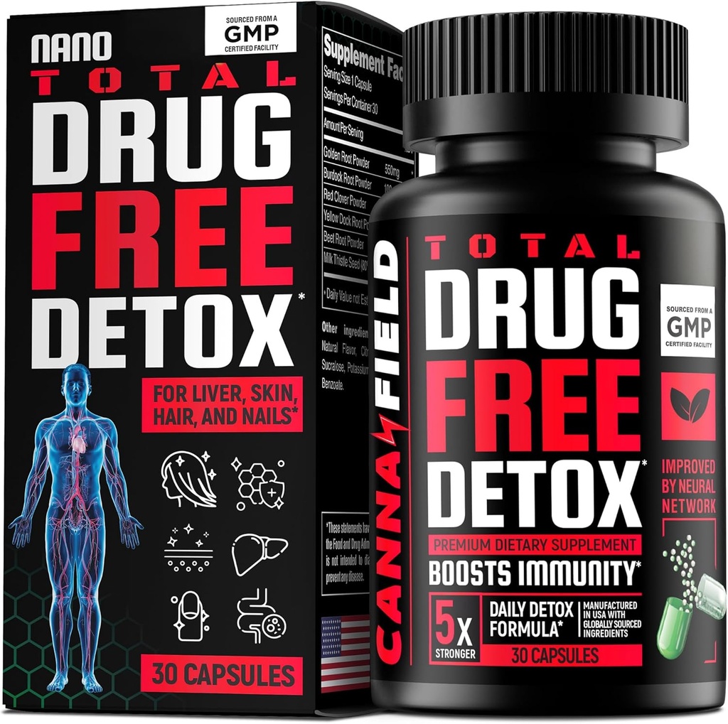 Celkový detox a vyčištění jater - USA Made - 5-Days Detox - Přírodní toxiny čistič pro pleť, vlasy, nehty, gut - Mega podpora a opravy - Přírodní bylina Zdravotní vzorec, imunitní podpora