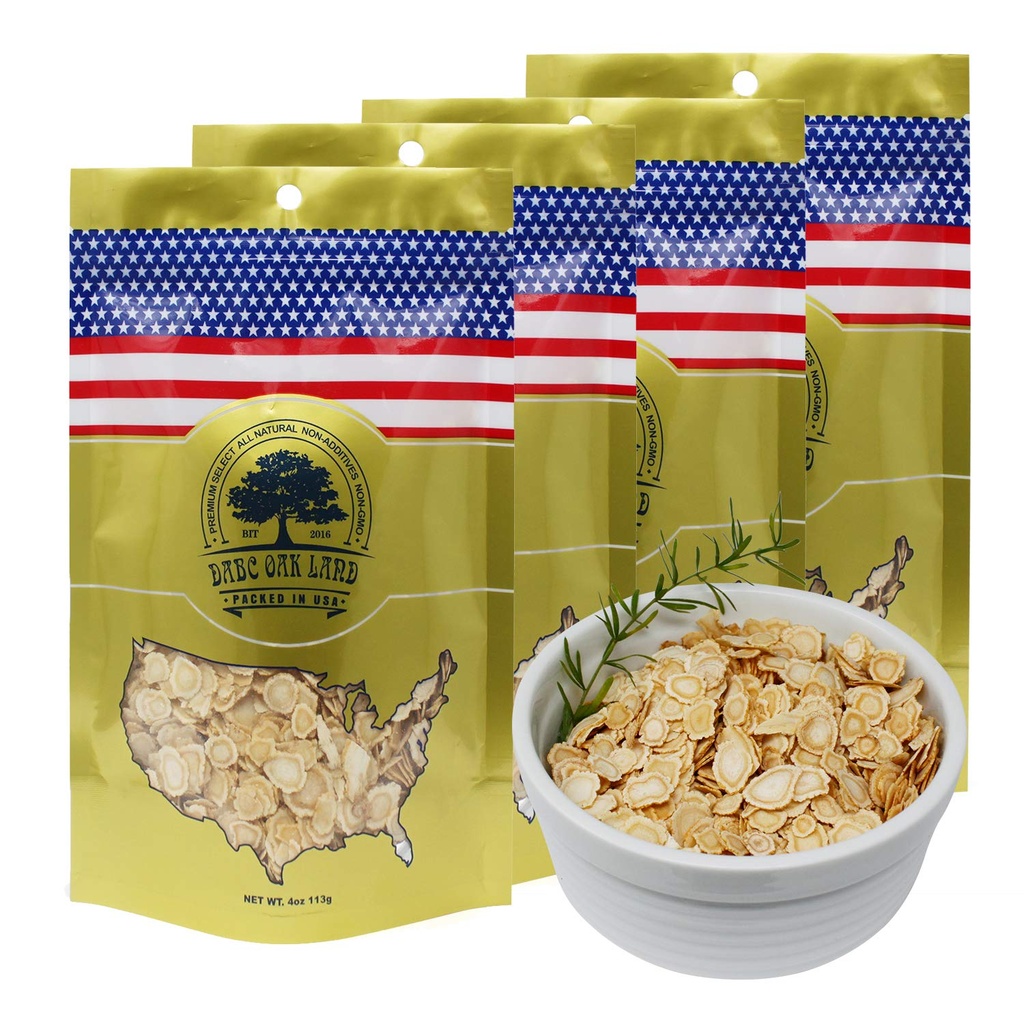 4 sáčky americké ženšen plátky z Wisconsinu, DOL americké Wisconsin ženšen plátky kořene pro čaj, energie pro muže ženy duševní zdraví zvyšuje imunitu, gluten zdarma, Gluten / & # 8220; 4 sáček 4OZ, 16 Ounces