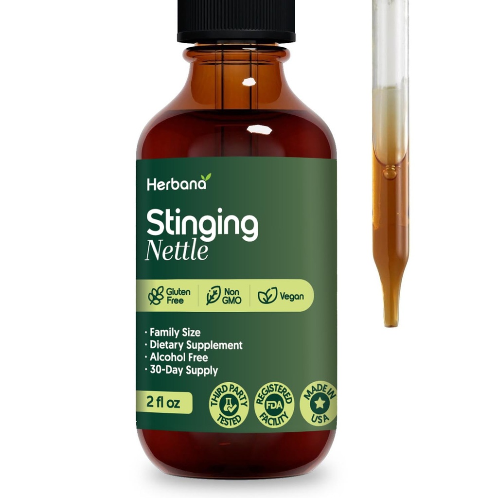 Kopřivka a kořen 2 fl oz tekutý extrakt - přírodní močová a ledvinová podpora pro muže a ženu - Organic Urtica Dioica - High Potency Bylinný dodatek - 45denní zásobování