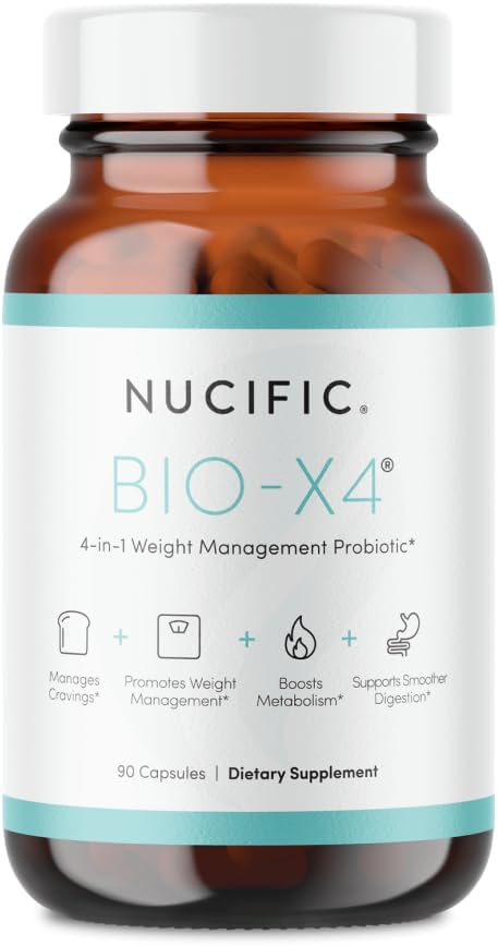 Nucific ® Bio-X4 4-in-1 Weight Management Probiotický dodatek, 90 Počet.