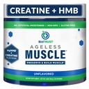 BioTrust Ageless Muscle Builder - Creatine HMB Powder with Vitamin D3 & Betaine - Build & Preserve Přirozeně snižující svalovou hmotu a sílu - Neochucené, 30 Služeb