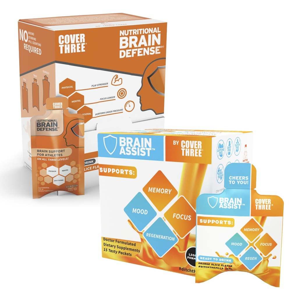 Brain Assist + Brain Defense CLAS124; Podpora Focus, Paměť, Jasnost, Koncentrace, Regenerační podpora CLAS124; Omega Fish Oil, Resveratrol, Turmeric, Uridin, Kurkumin, Vitamin C